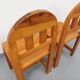 Paire de chaises vintage en pin des années 70 80