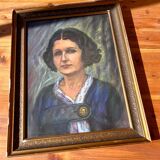 Pastel portrait painting