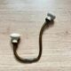 Patère vintage laiton doré avec bouton style ivoire