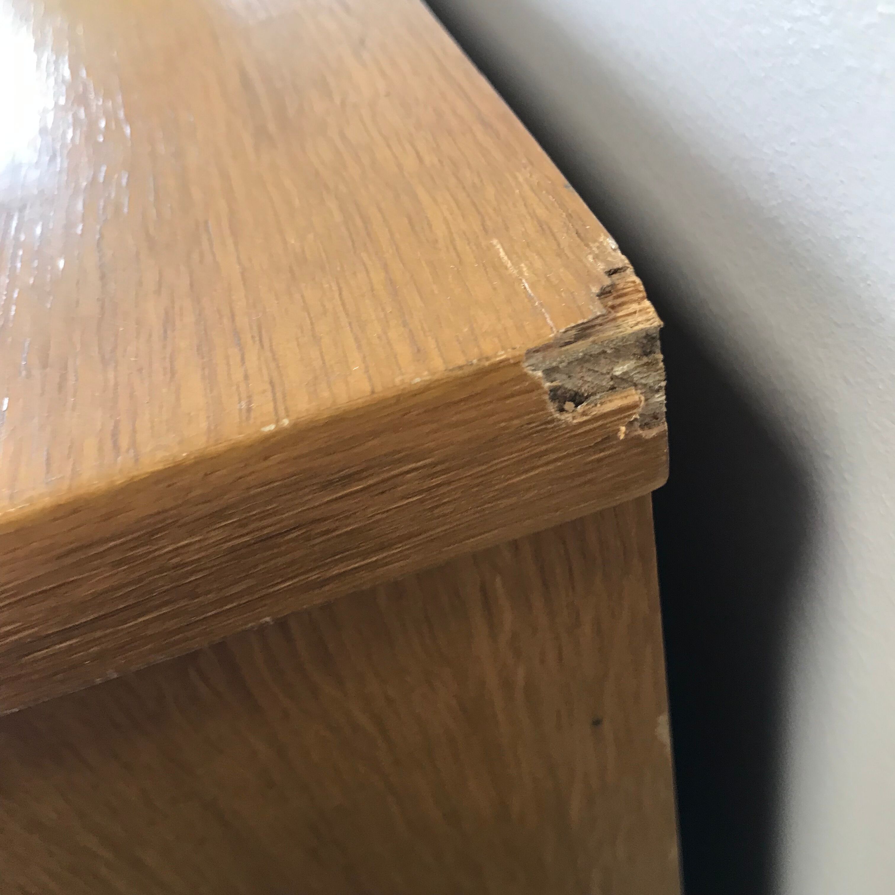 Furniture with wooden secretary and rattan