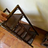 Set 2 rattan side tables / bedside tables year 50