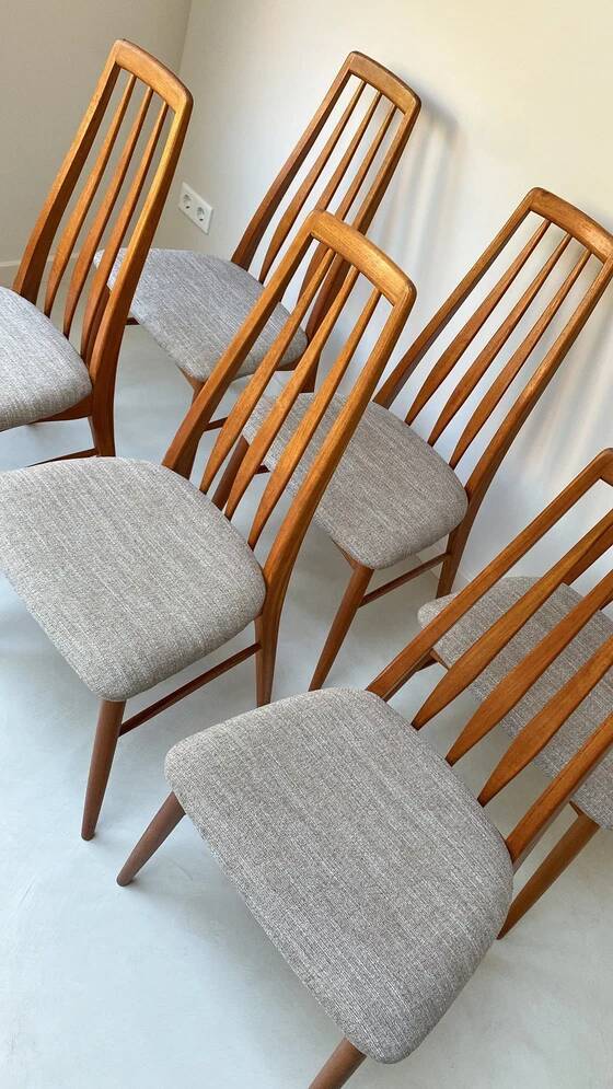 Six Vintage Wooden Dining Chairs Danish From Koefoed Hornslet