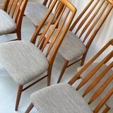 Six Vintage Wooden Dining Chairs Danish From Koefoed Hornslet