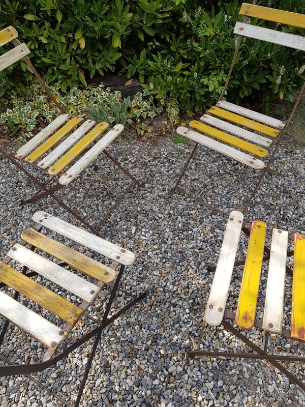 Lot 4 chaises de jardin