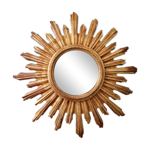 Miroir soleil doré (diamètre