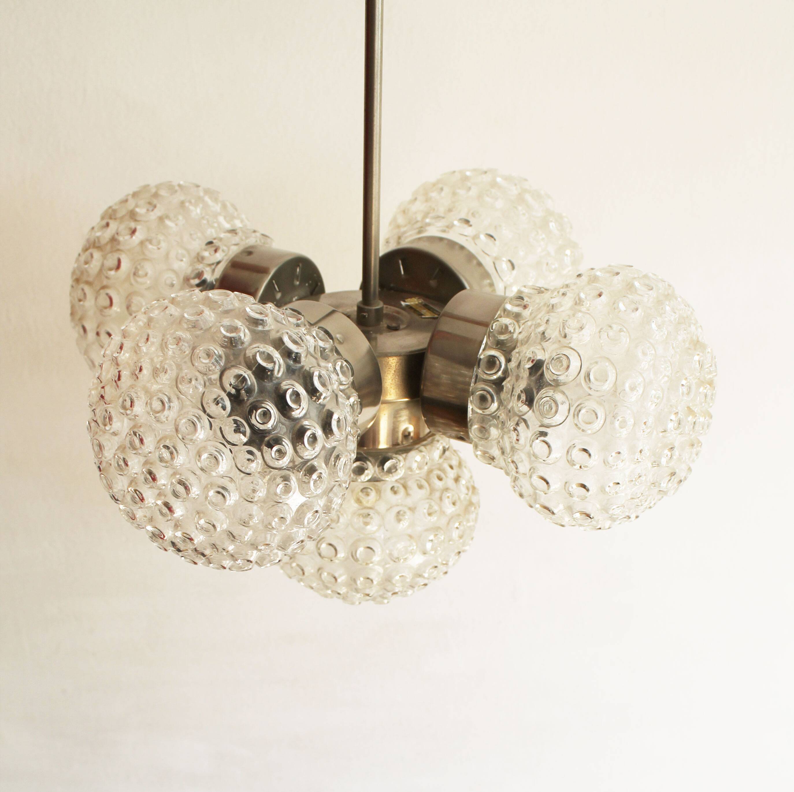 1970's Ceiling Lamp by Miroslav Cermak for Kamenicky Senov Factory