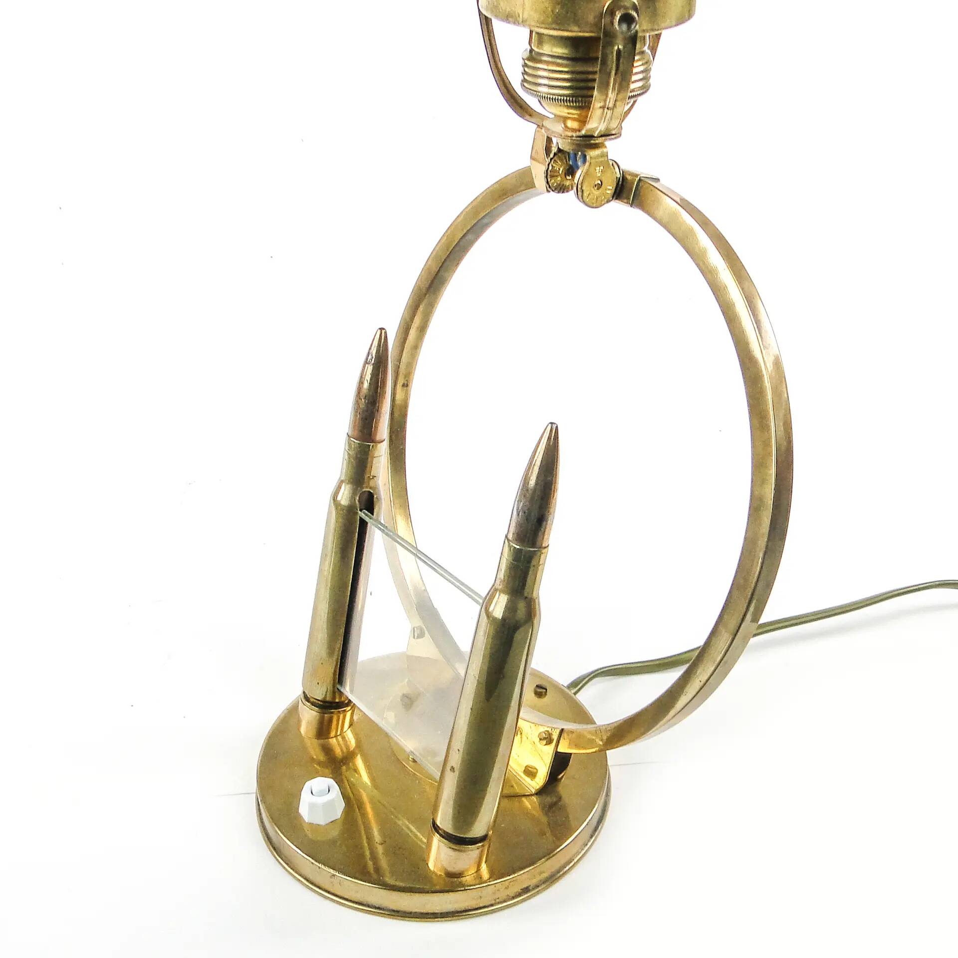 Art Deco table lamp, brass, glass, Germany, 1930s
