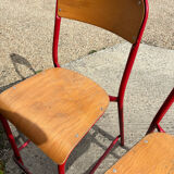 2 chaises hautes industrielles, années 80