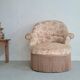 Floral toad armchair with fringes