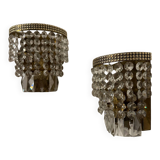 1970s brass pendant wall lights