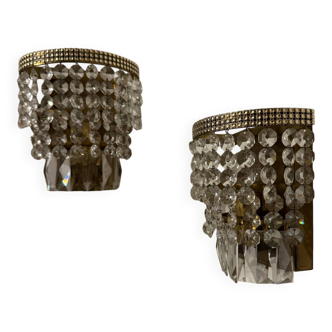 1970s brass pendant wall lights