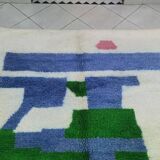 Handmade natural wool rug, size 150 x 300 cm