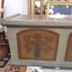 Large painted bench chest 149X58