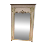 Antique mirror 180 cm – Louis XVI style – Wooden floral sculptures