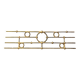 Architectural brutalist wall mounted sculpture made from cast metal.