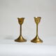 Pair of brass candle holders