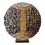 Vintage rattan table lamp 'Boho chiq' XL