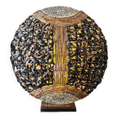 Lampe de table vintage en rotin 'Boho chiq' XL