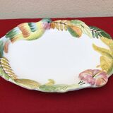 Lancel Paris ceramic dish with embossed parrot decoration