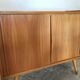 Vintage buffet sliding doors feet compass 1960's
