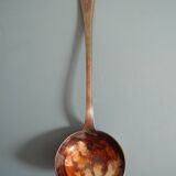 Old silver metal ladle Christofle art table vintage silver metal lad