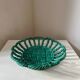 Green woven ceramic fruit basket in the Vallauris style, Malicorne E T