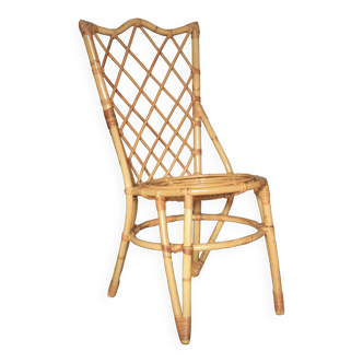 Chaise en rotin Louis Sognot