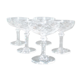 Series of 5 glasses of Saint-Louis Massenet crystal champagne size 75