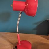 Bedside lamp desk red patinated metal