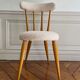 Chaise vintage en peau de mouton