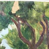 Huile paysage ancienne