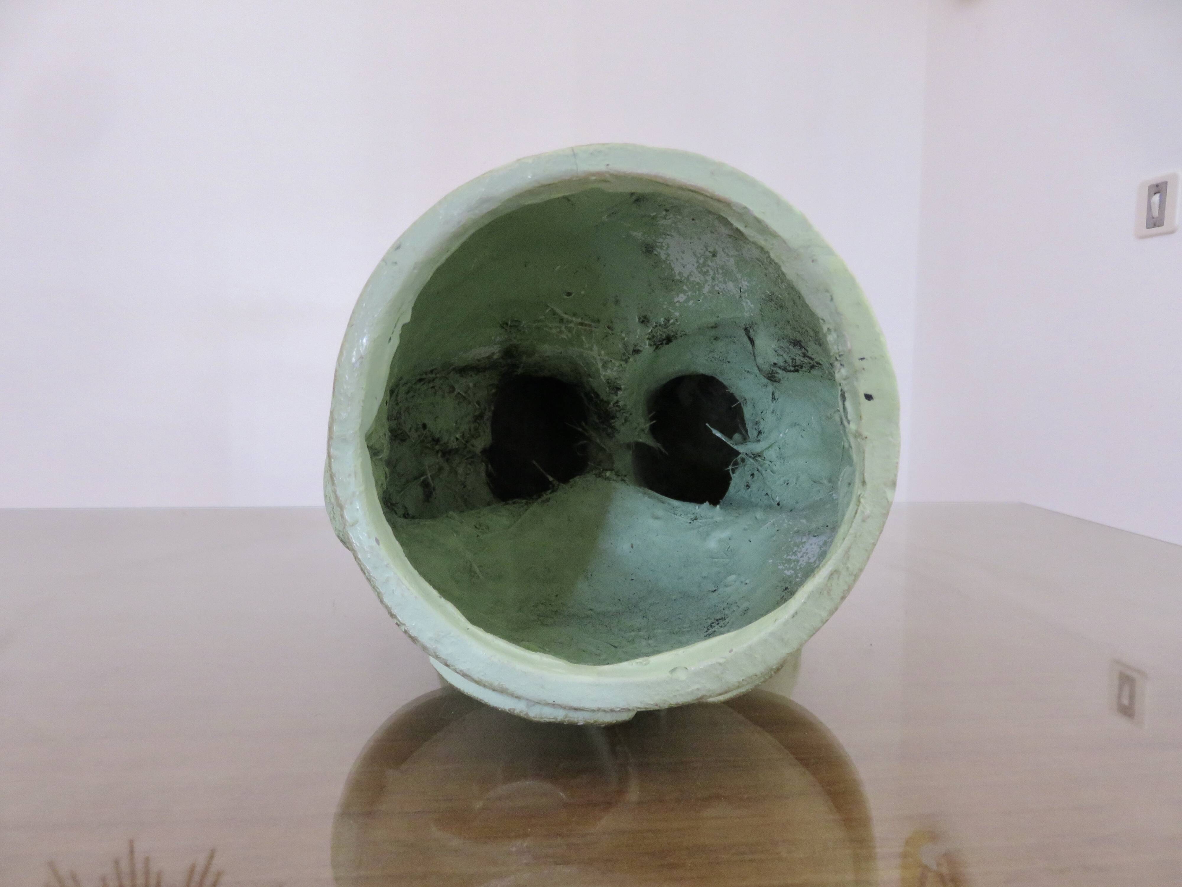 Large anthropomorphic vase made of thick fibreglass, 1980s-1990s.