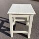 White square wooden stool