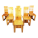 Vintage Finnish pine wood dining chairs, 1970s