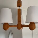 70’s Scandinavian pine wood chandelier