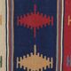 Vintage Qashqai Striped Wool Kilim Rug, Large Multicolor Flatweave Carpet