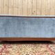 Louis XVI style sofa bed – Mahogany-stained beech & blue velvet