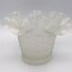 Vintage frosted glass vase from Italy in a tulip shape with a flared rim.