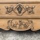 Louis XV style chest of drawers, solid raw oak, 1920.