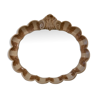 Ceramic shell mirror from the 50s