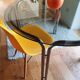 Space Age dining table smoked glass - chrome 70's