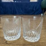 Set of vintage crystal whiskey glasses