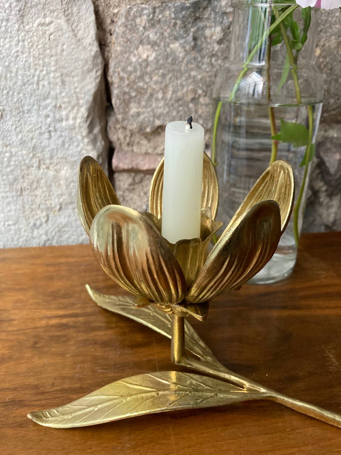Vintage flower ashtray candle holder