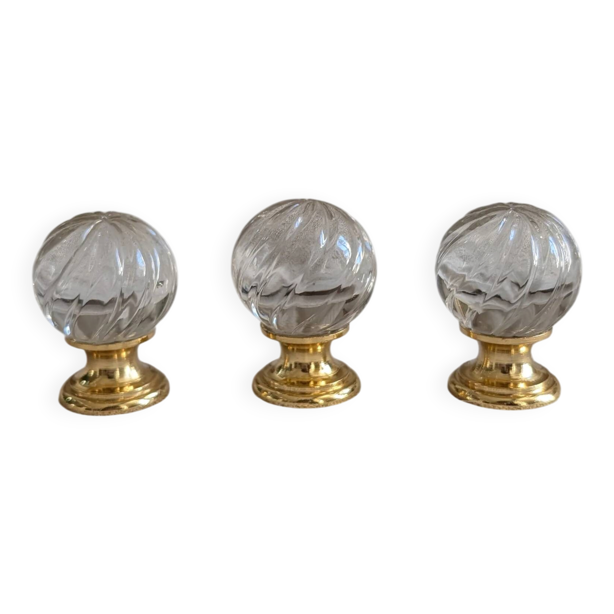 3 glass handles