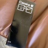 LC4 brown leather by Le Corbusier, Jeanneret & Perriand, Cassina, 1980