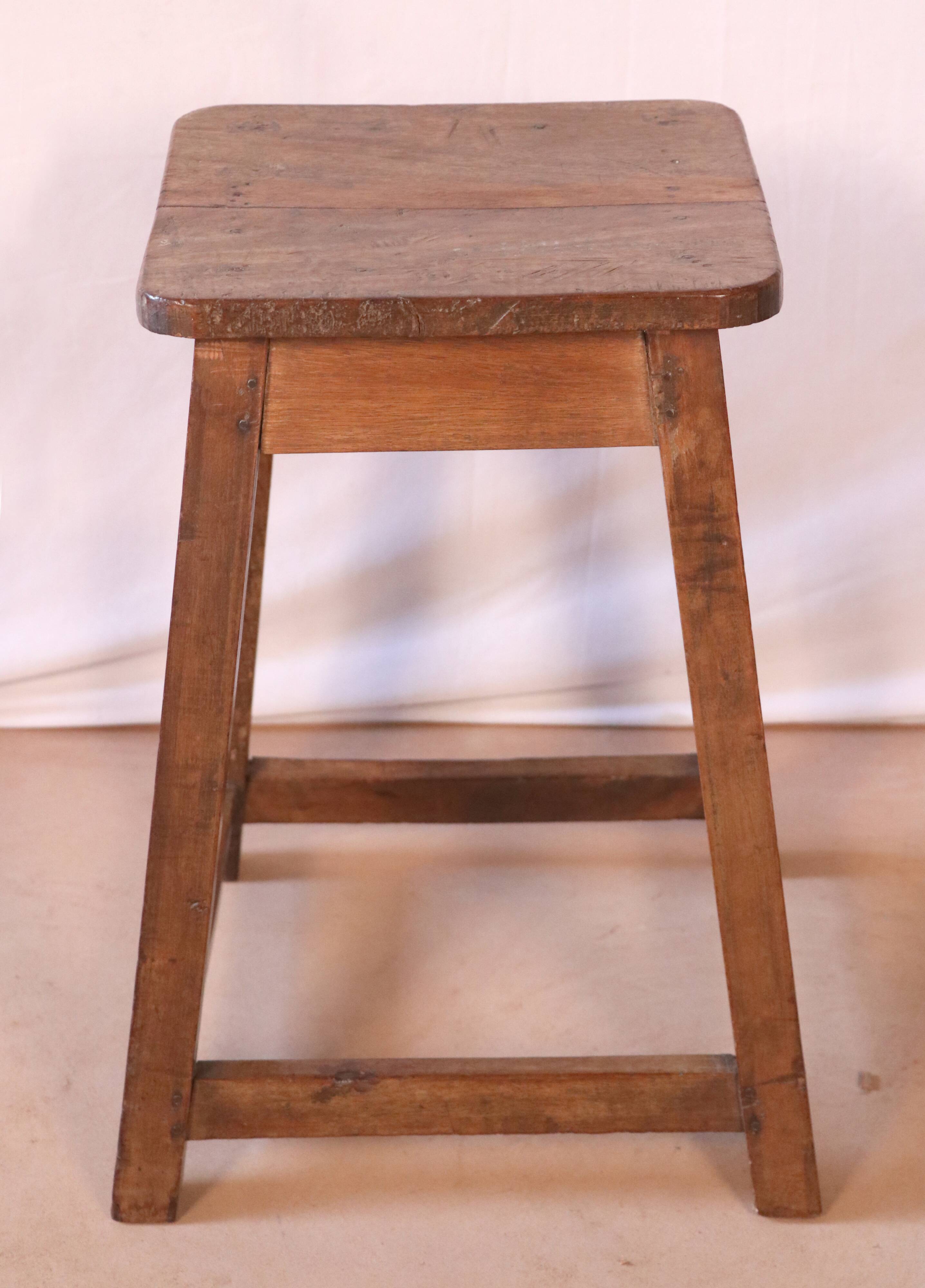 Old Burmese teak workshop stool