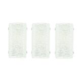 Set of 3 Mid-Century Modern Murano Ice Glass Wall Lights from Kaiser, 1960s