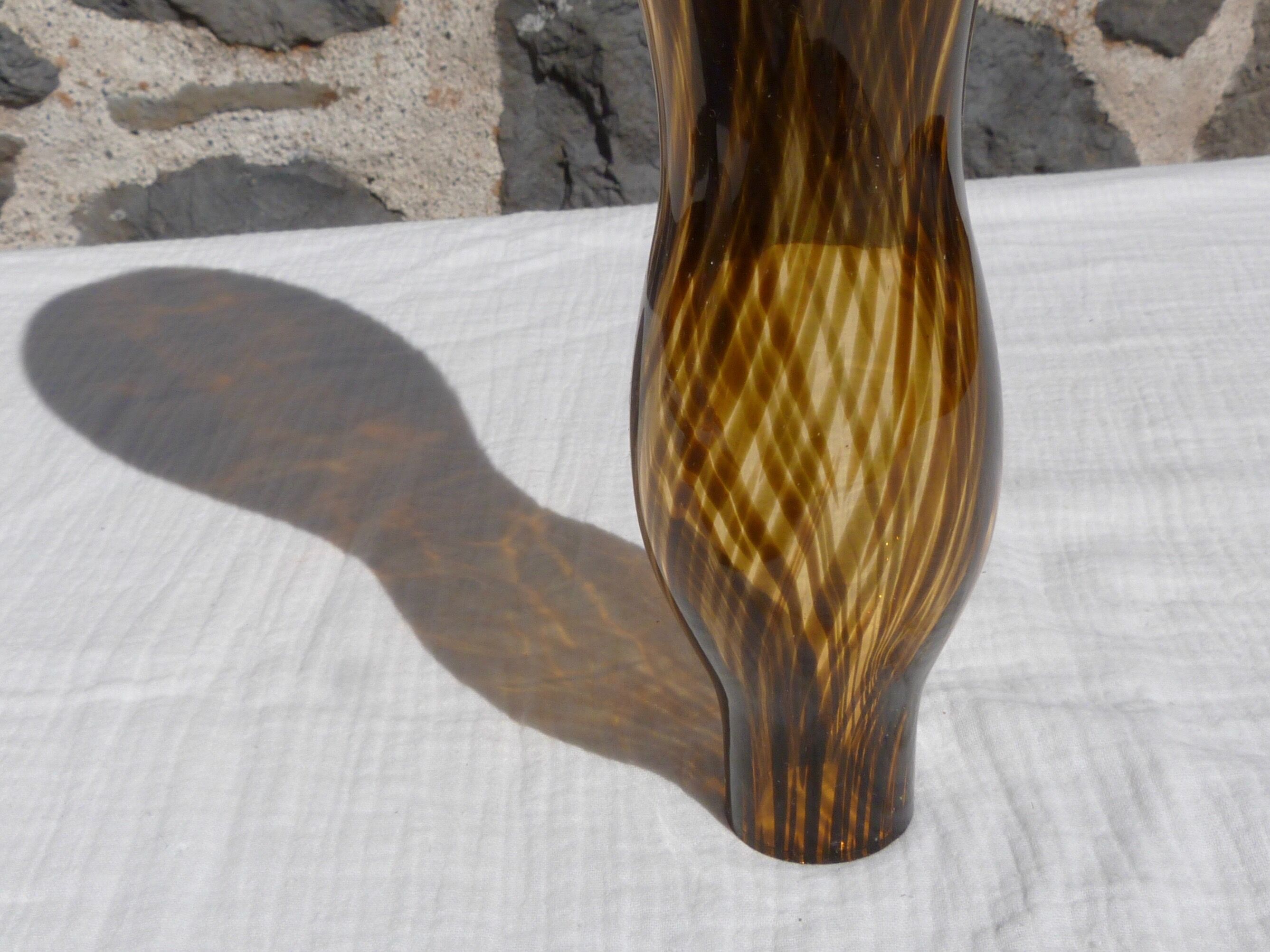 Murano turtleshell glass vase