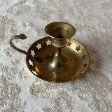 Brass cellar rat candlestick