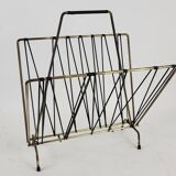 Vintage black scoubidou magazine holder